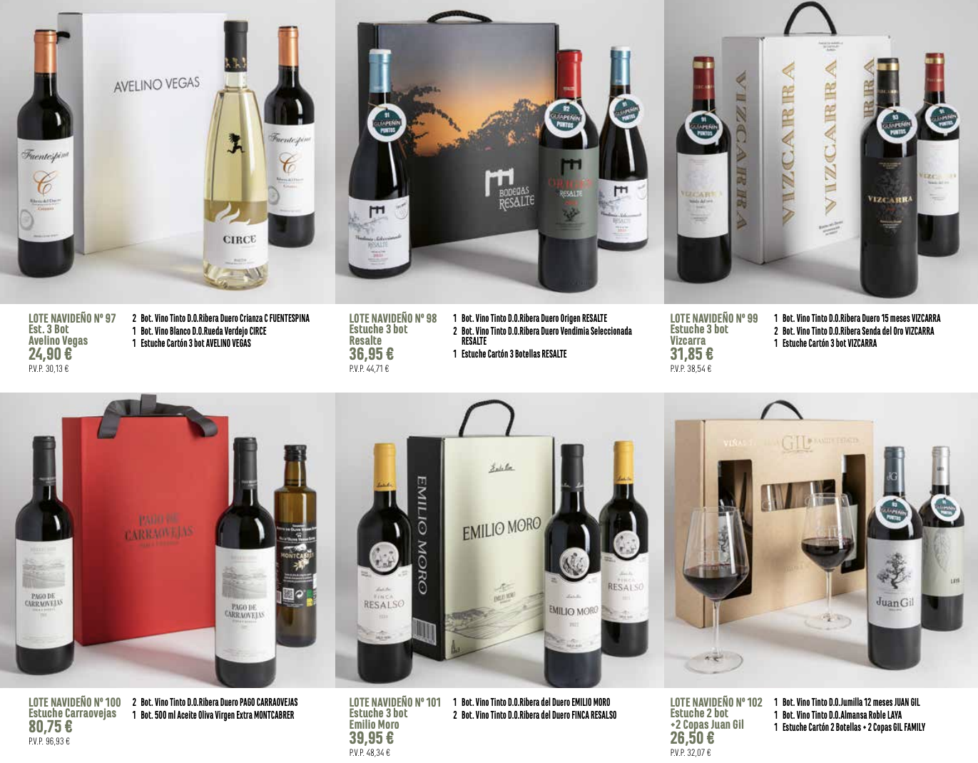 lote de vino con bolsa de regalo