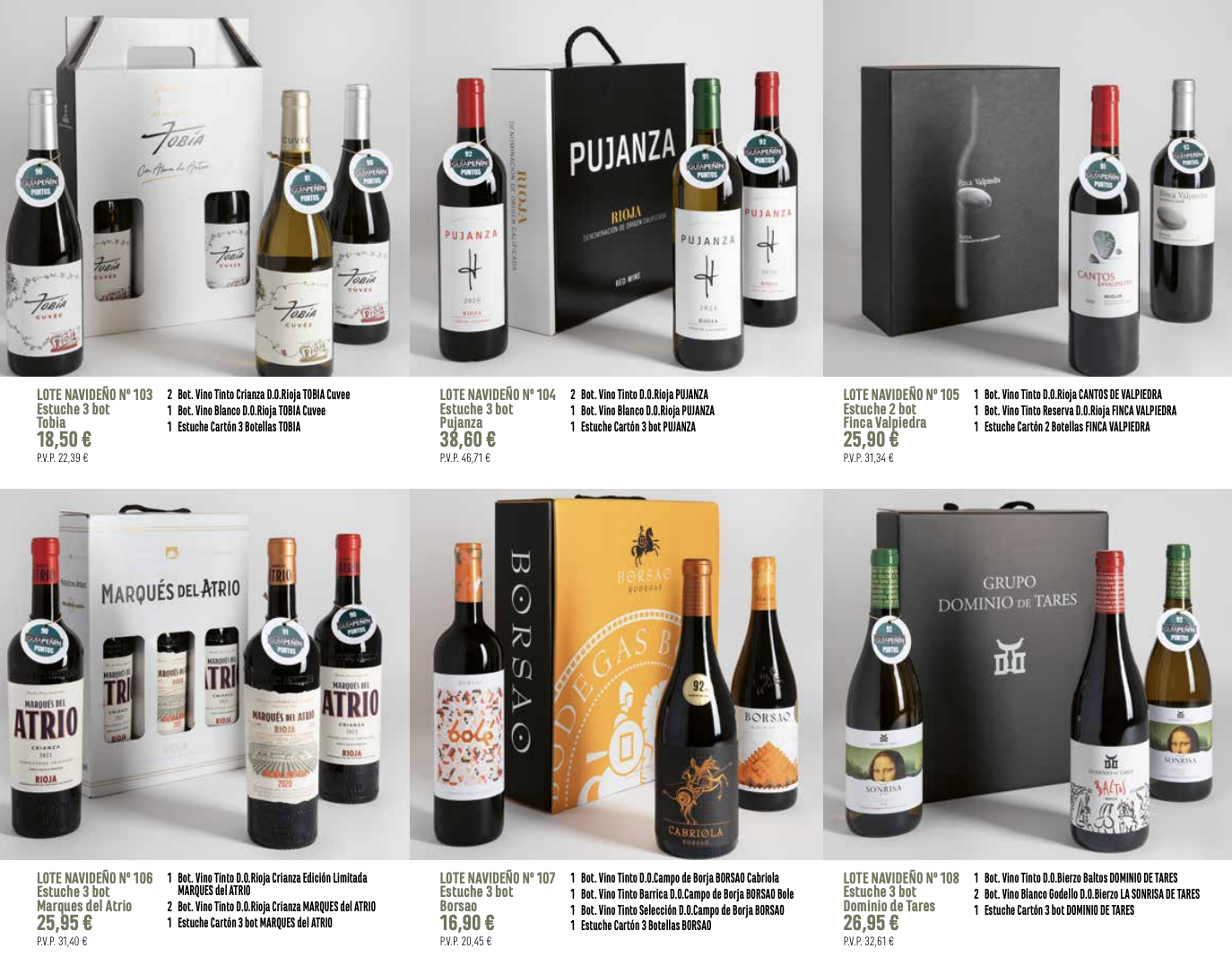 lote de vino variado